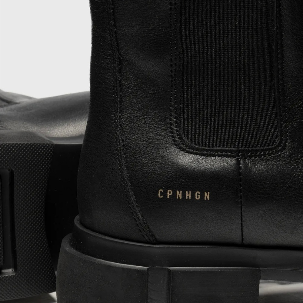 Black Copenhagen studios mid/low calf Chelsea boots.  Still in the box.
